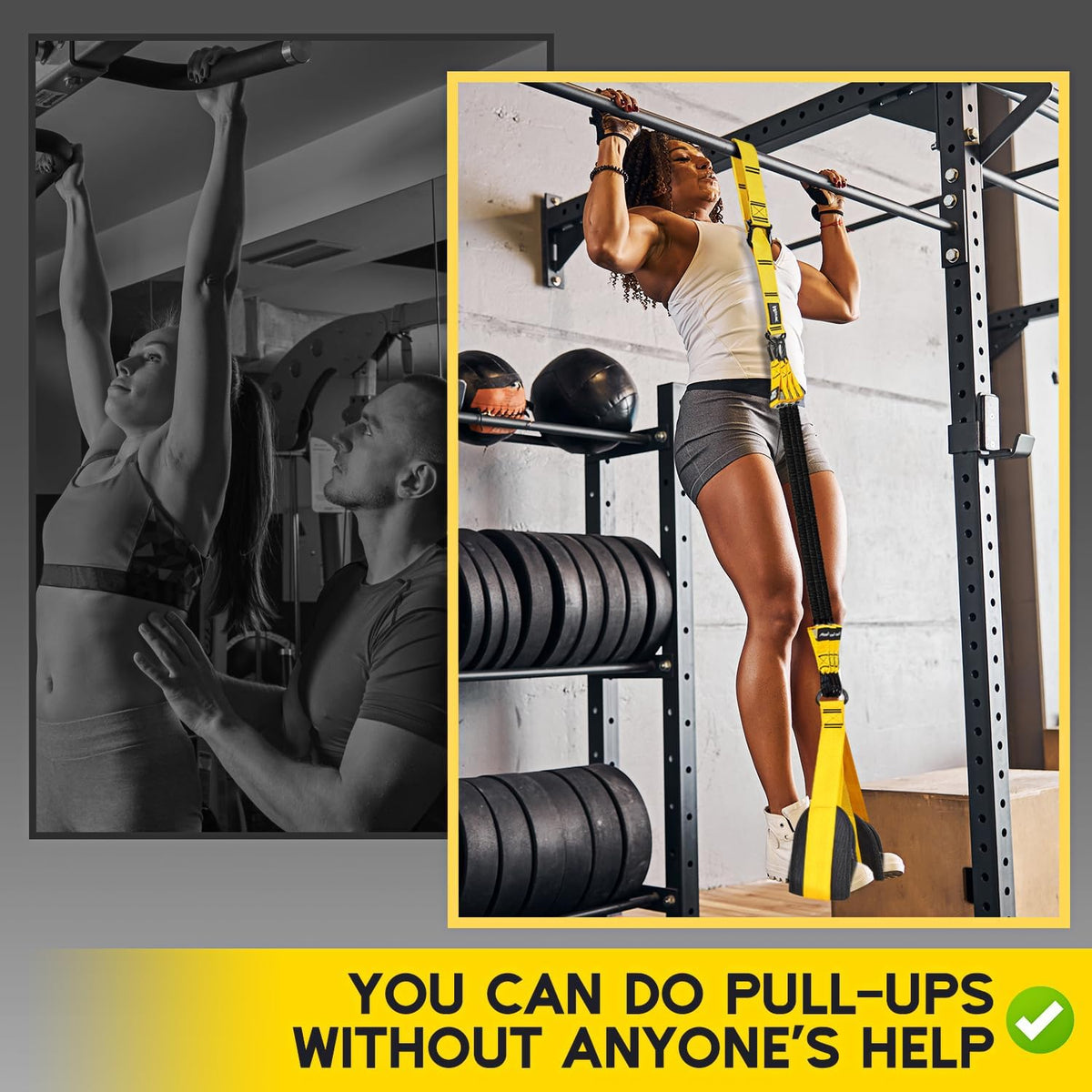 Adjustable Heavy Duty Resistance Bands with Ultra-Thick Padded Straps for Home Gym Workouts & Upper Body Strength Training