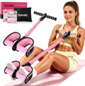 Elastic Sit-Up Pull Rope Expander with Non-Slip Handles & Foot Pedals for Home Gym